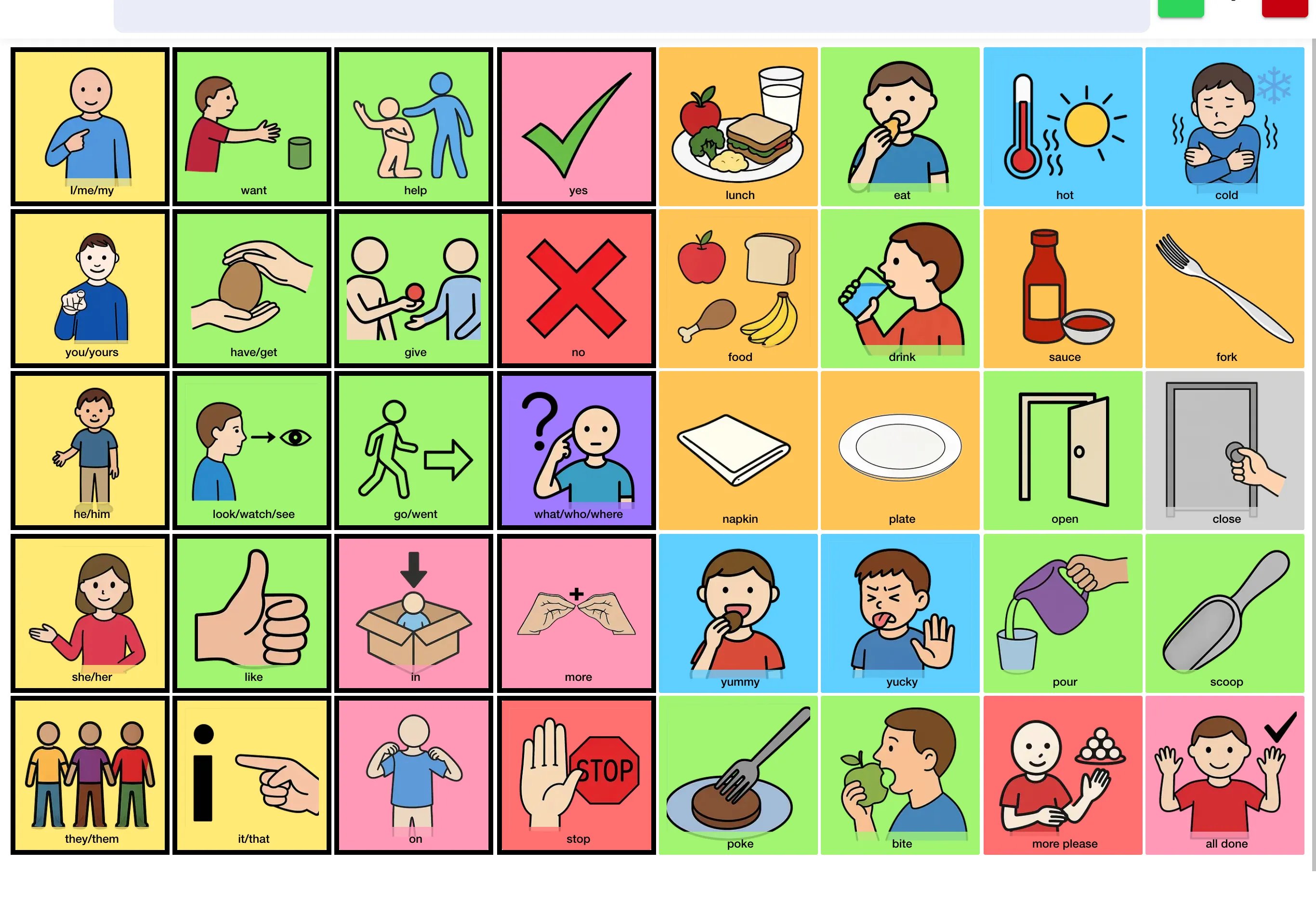 A core lunch grid generated from a prompt
